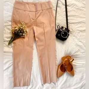 Ann Taylor Curvy Cropped Leg Pants Blush Pink Size 2 Stretch Workwear